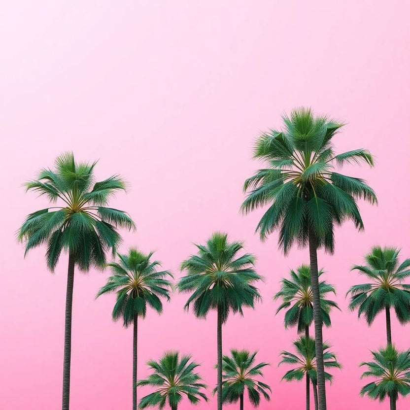 Palm Trees Against A Pink Sky