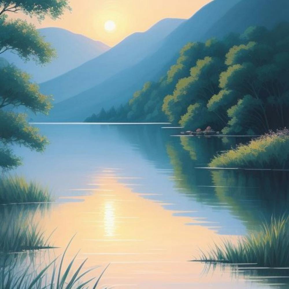 Sunset By The Lake