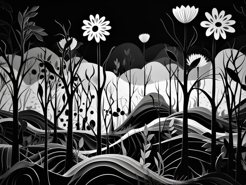Nature Abstract Black And White 8