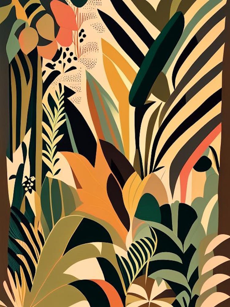 Jungle Pattern 3 Rousseau Inspired