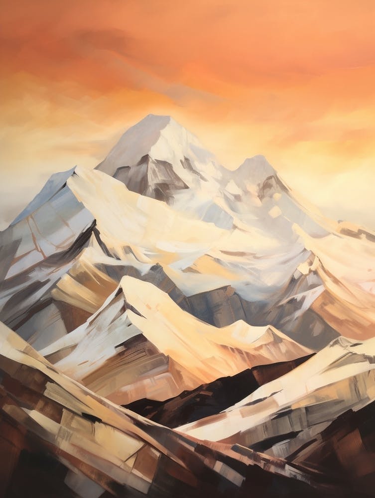 Vinson Massif Antarctica 7 Mountain Painting