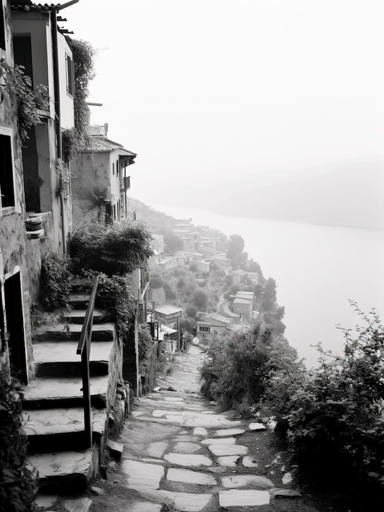 Cinque Terre, Italy, Black And White Photography 3