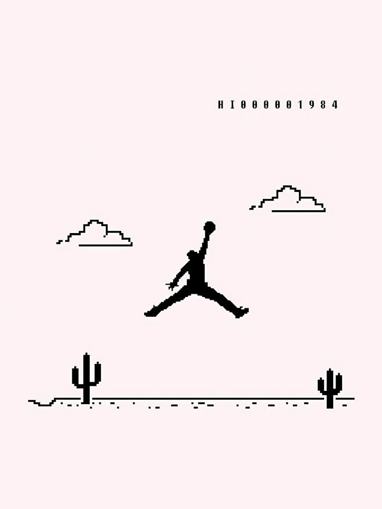 Jordan Jumper - Jordan Pixel Art Logo - Air Jordan Retro Gaming Style