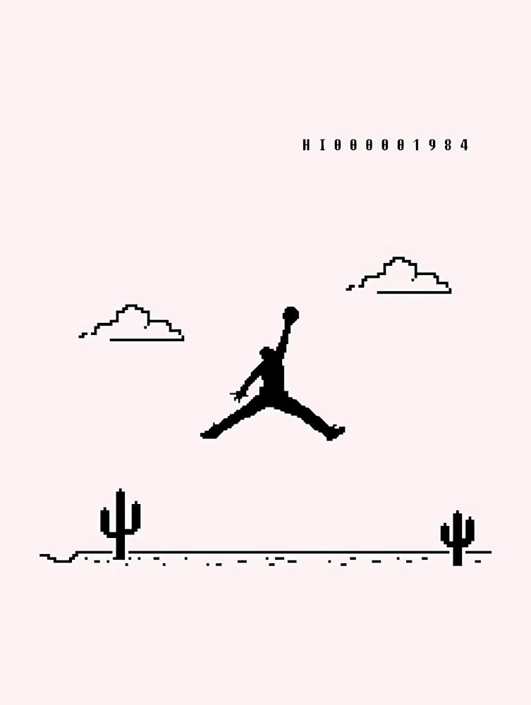 Jordan Jumper - Jordan Pixel Art Logo - Air Jordan Retro Gaming Style