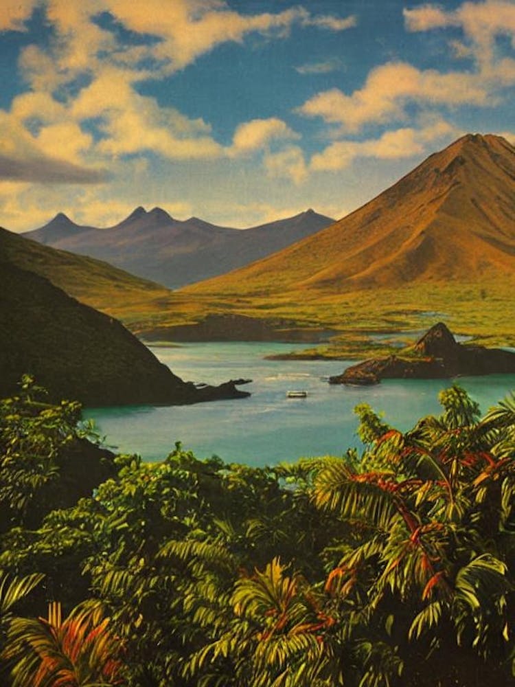 Galapagos National Park 2 Ecuador Vintage Poster