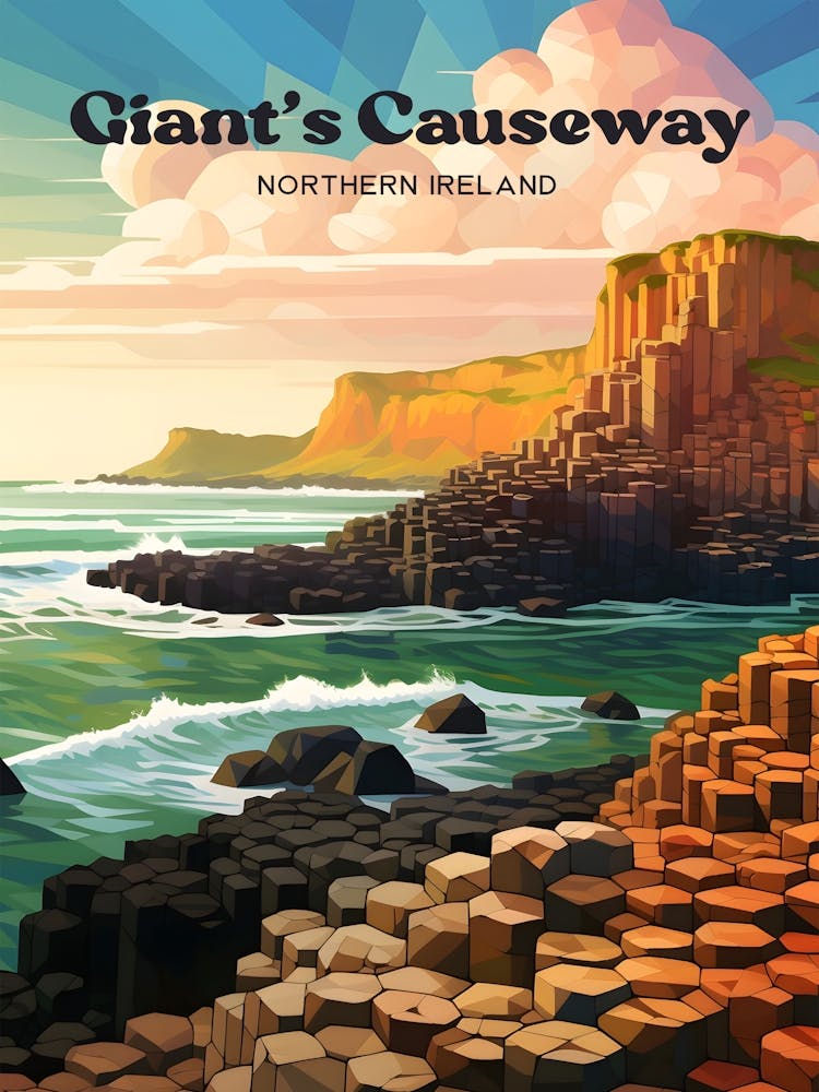 Giants Causeway 2 Travel Poster 3 4 Resize