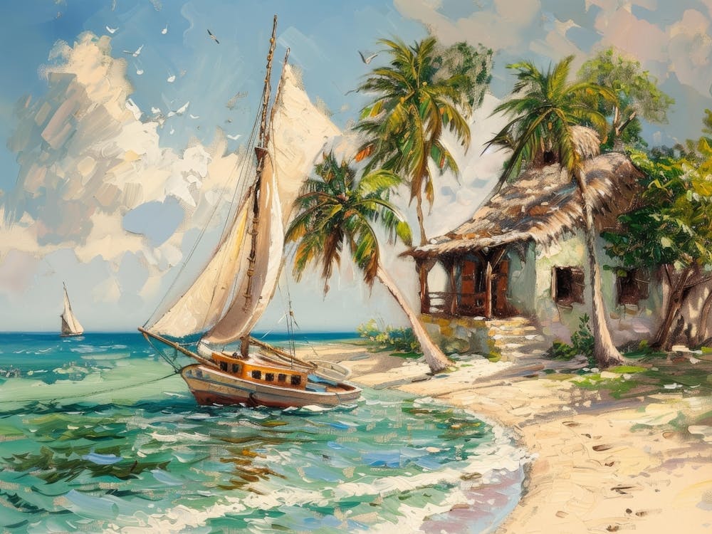Sailboat On The Beach 10