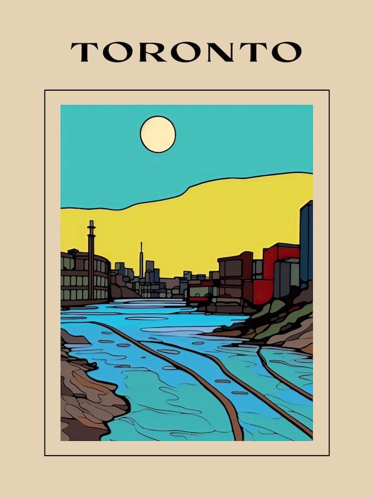 Minimal Design Style Of Toronto, Canada 2 Poster