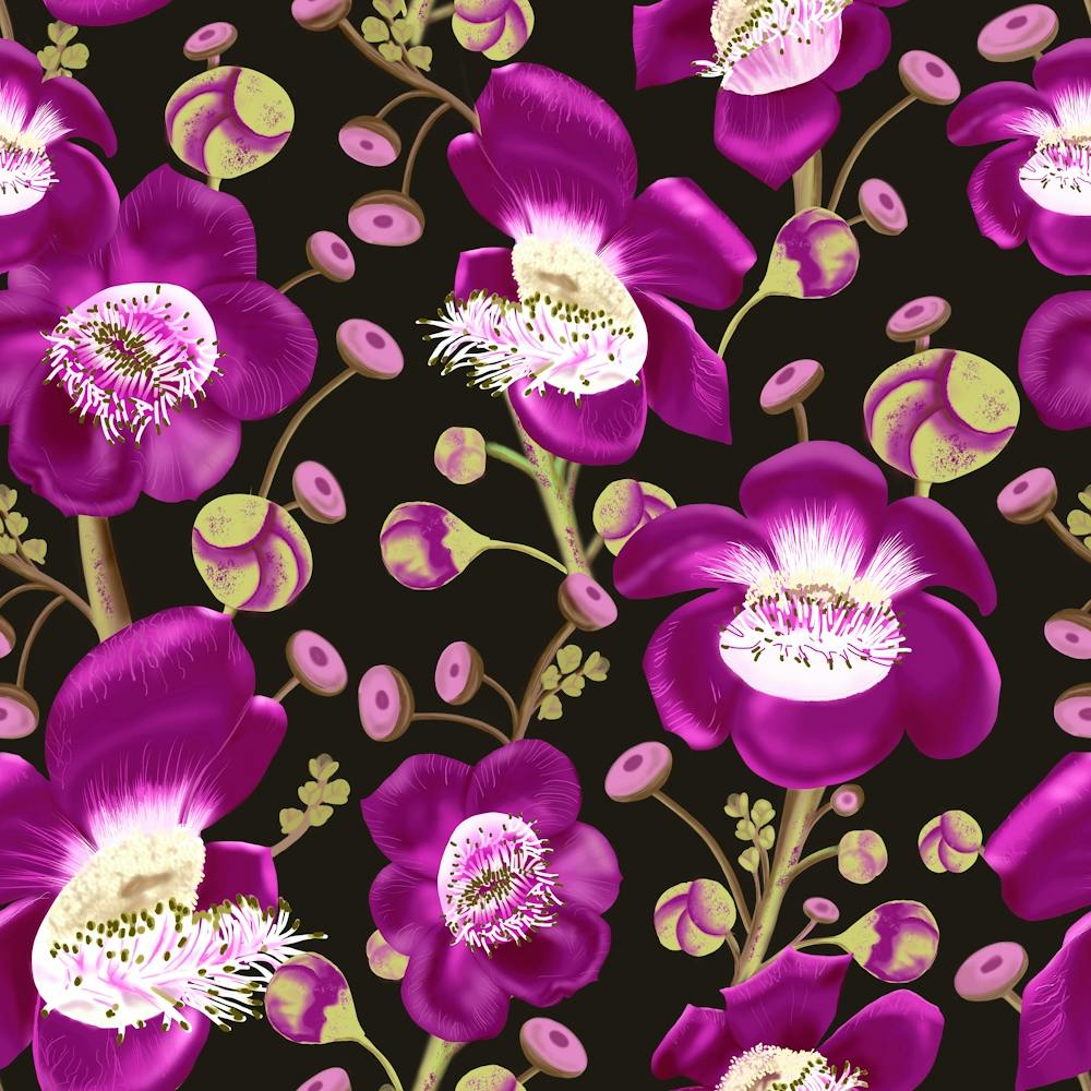 Floral Maximalist Purple