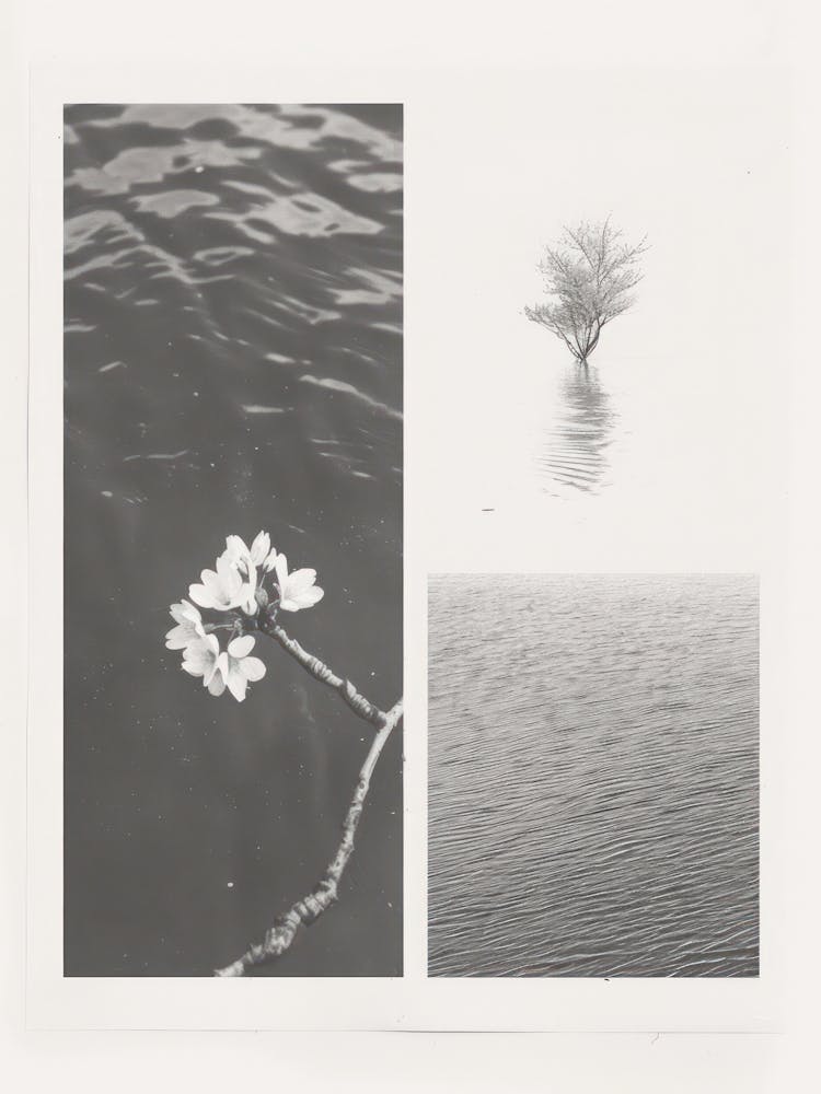 Cherry Blossom Flower Photo Collage 2