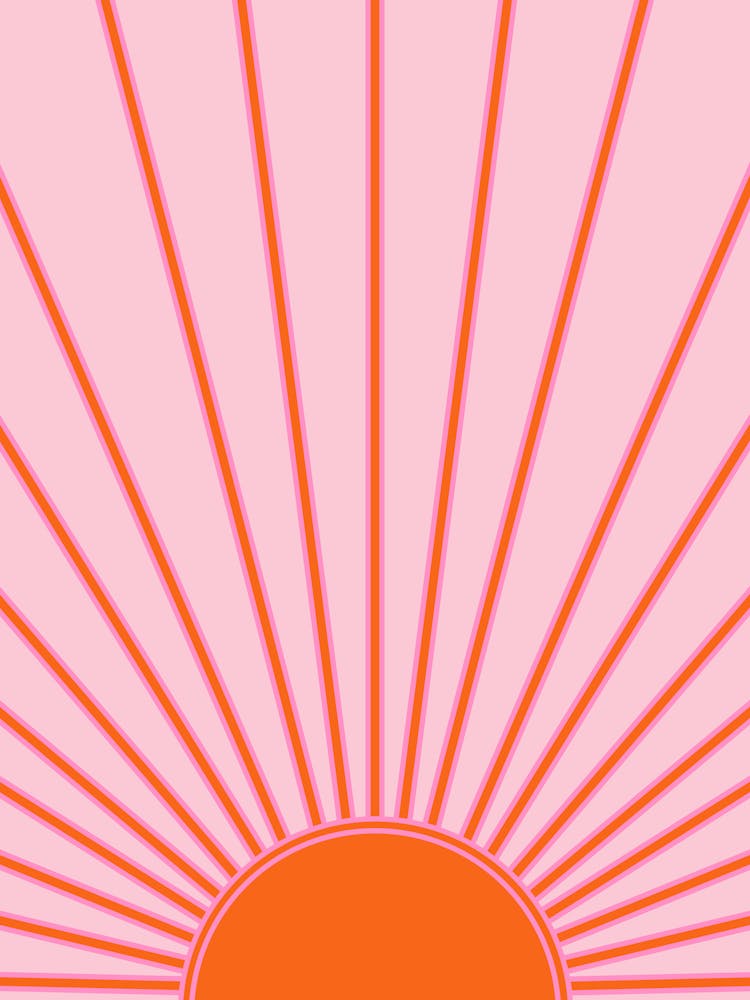 Sunshine Pastel Pink And Orange