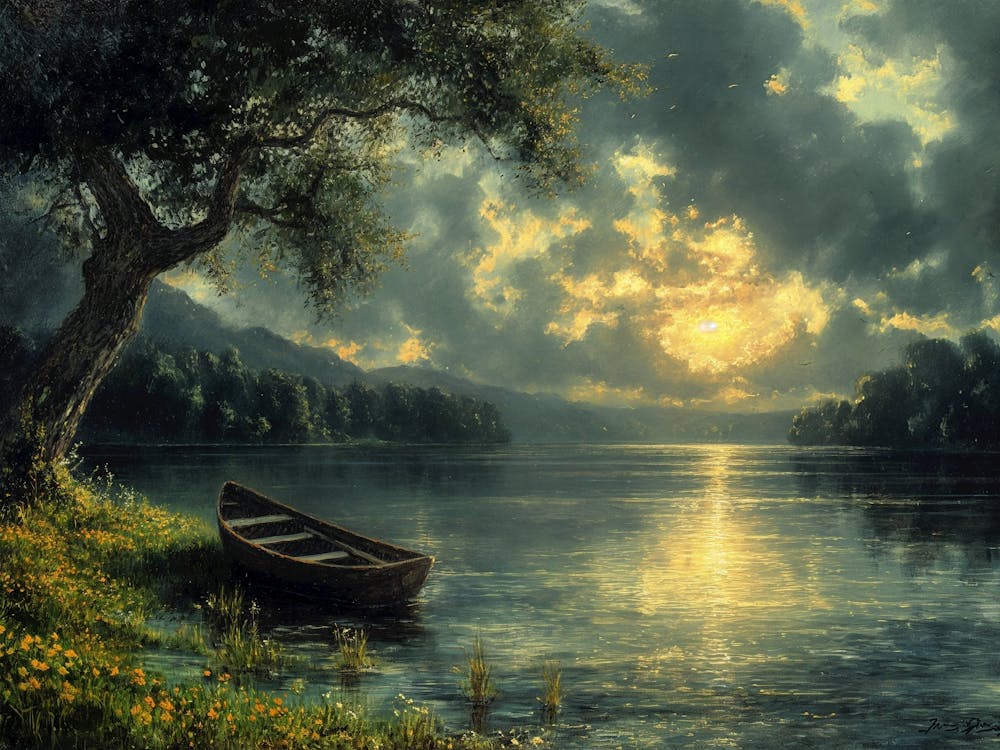 Sunset By The Lake