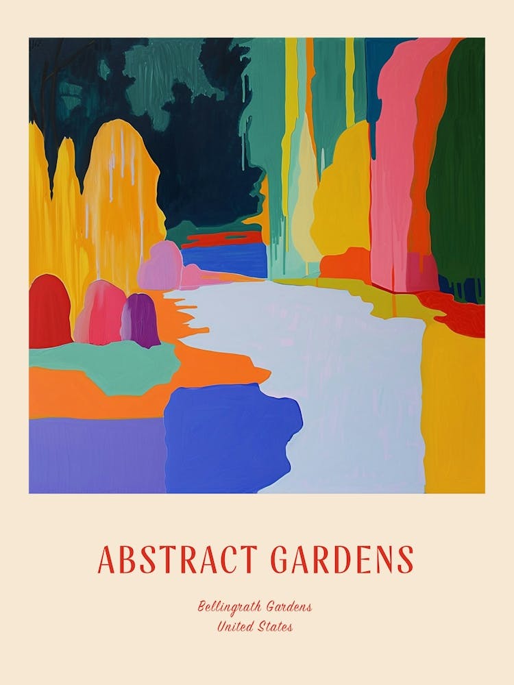 Colourful Gardens Bellingrath Gardens Usa 3 Red Poster