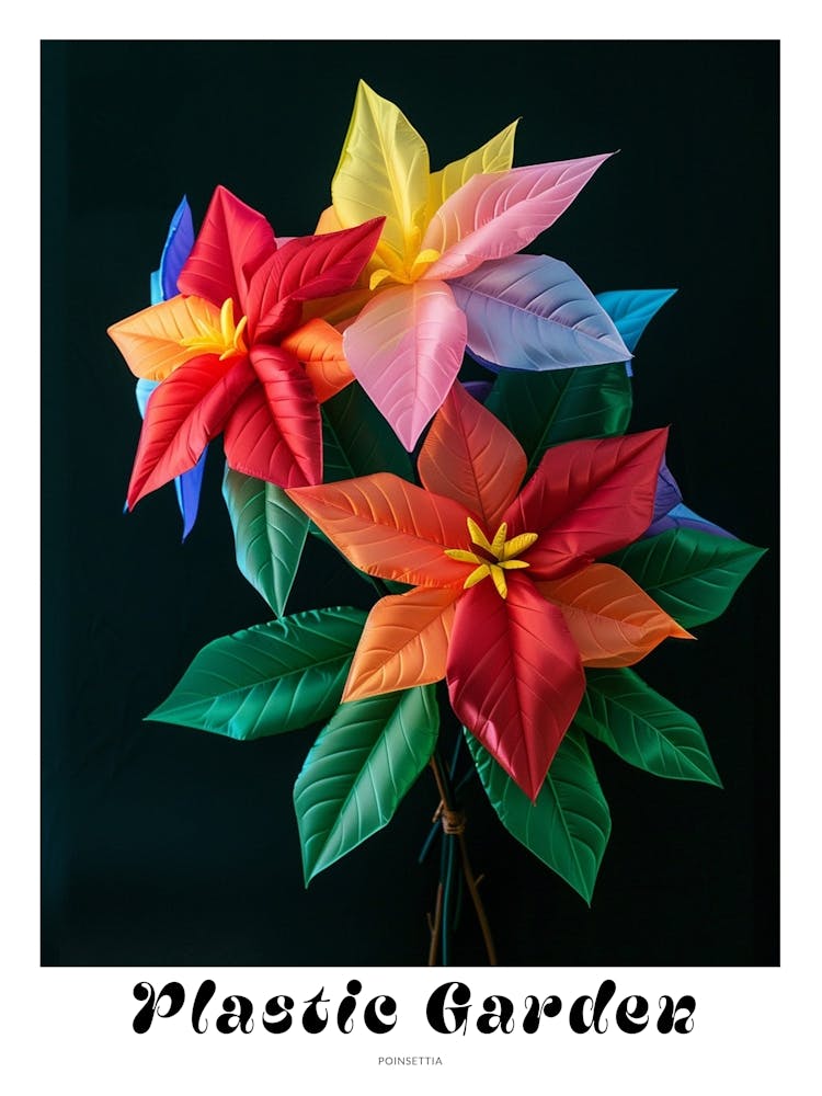 Bright Inflatable Flowers Poster Poinsettia 1