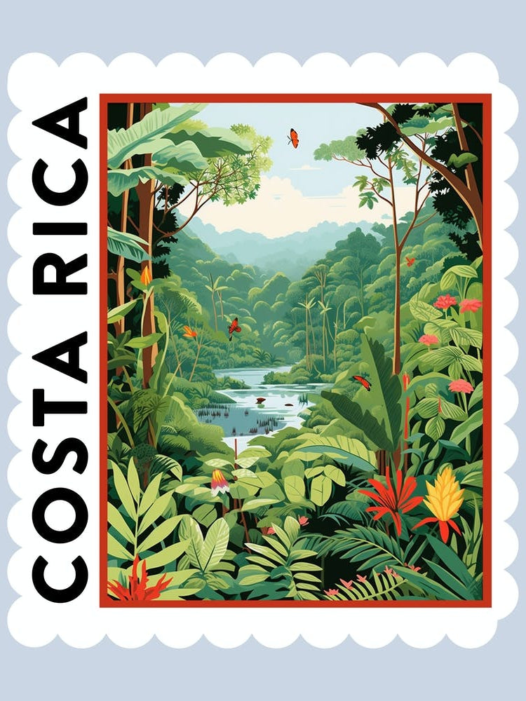 Costa Rica 2 Travel Stamp Poste