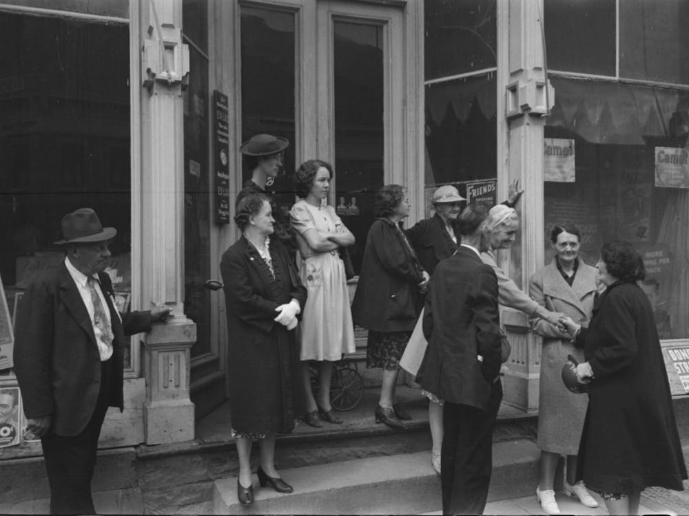 People In Town For The Labor Day Parade, Silverton, Colorado By Russell Lee
