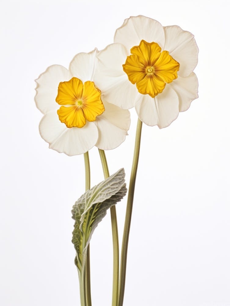 Pressed Wildflower Botanical Art Wild Primrose