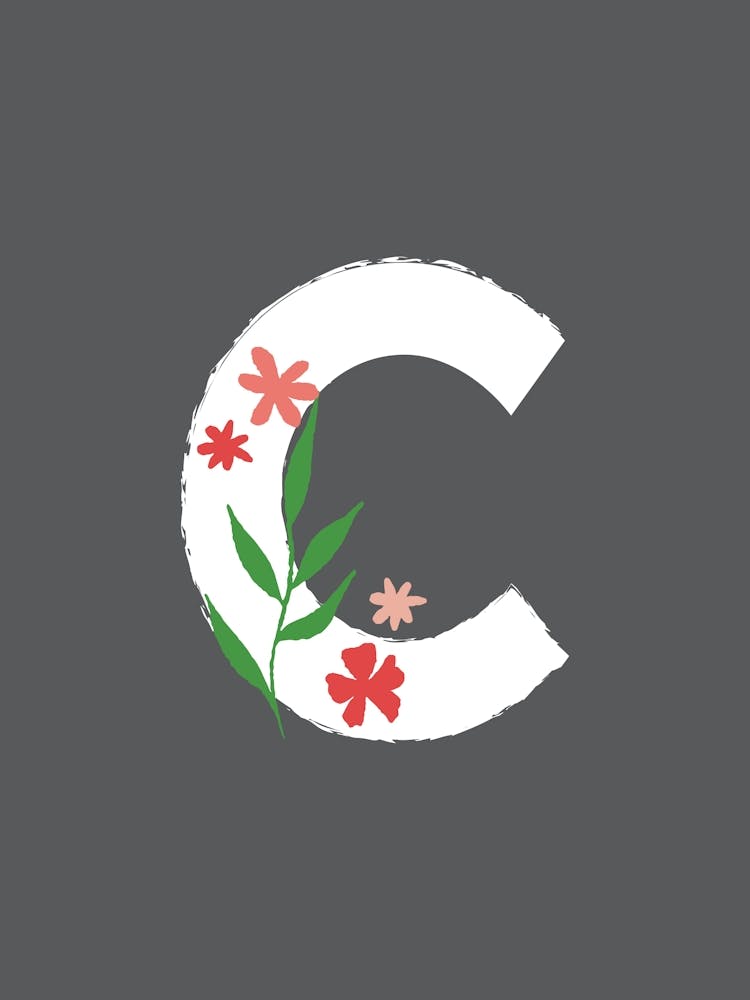 Bedroom Decor White Floral Letters 03