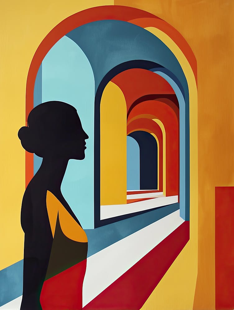 Silhouette Of A Woman, Abstract Painting