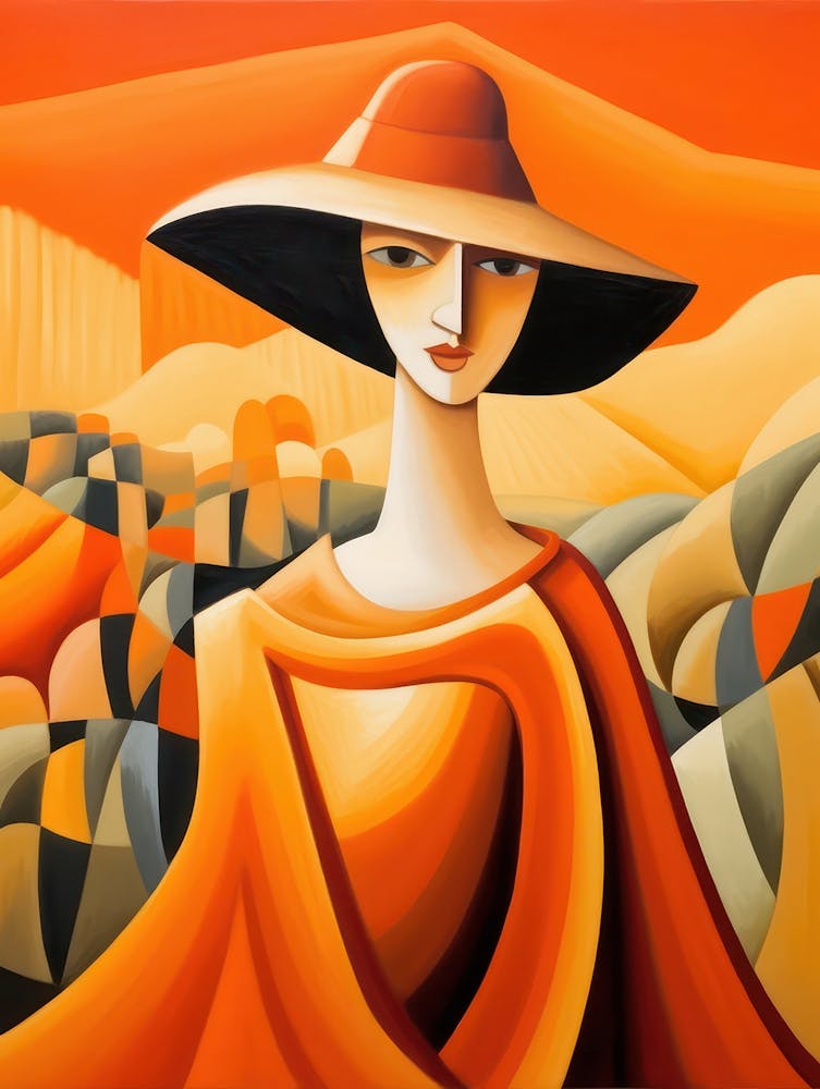 Woman In Orange Hat
