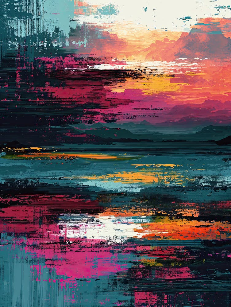 Abstract Sunset | Pixel Art Series 1