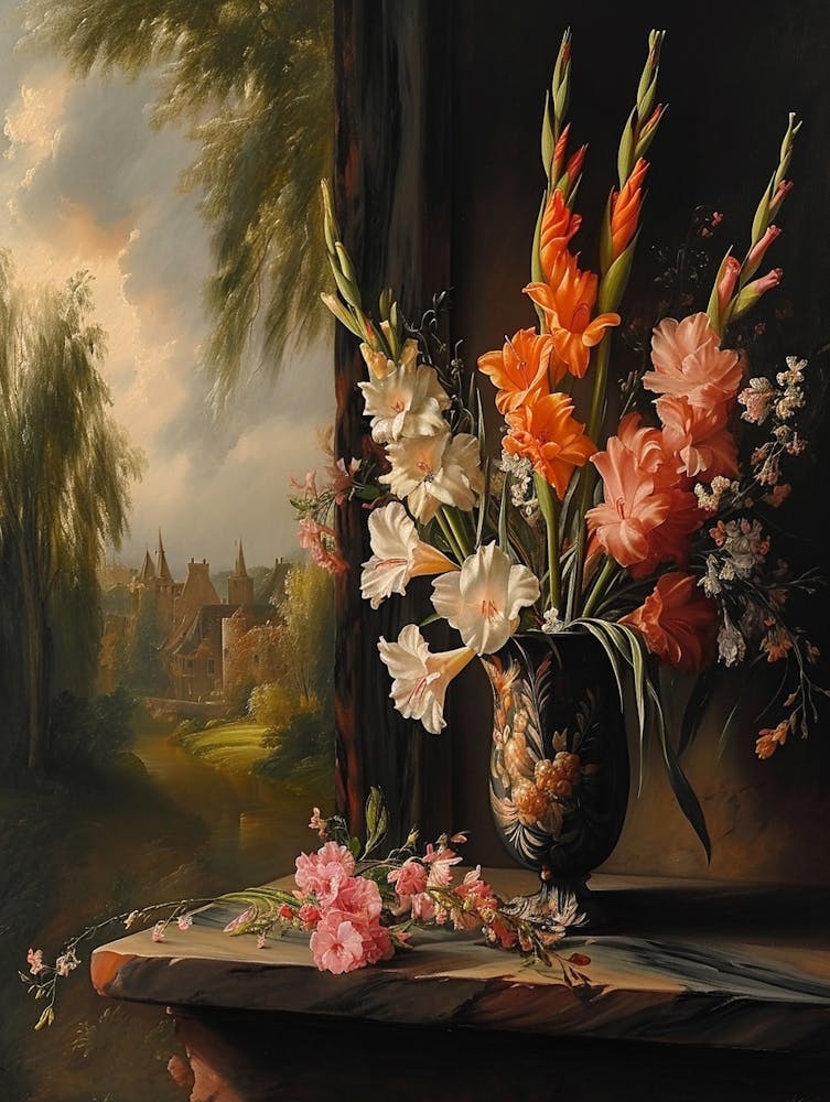 Baroque Floral Still Life Gladiolus 4