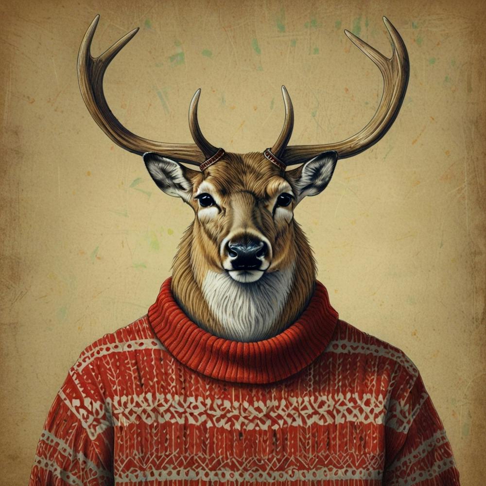 Deer In Sweater 2