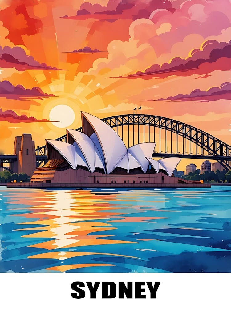 Sydney Vintage Reiseplakat 8