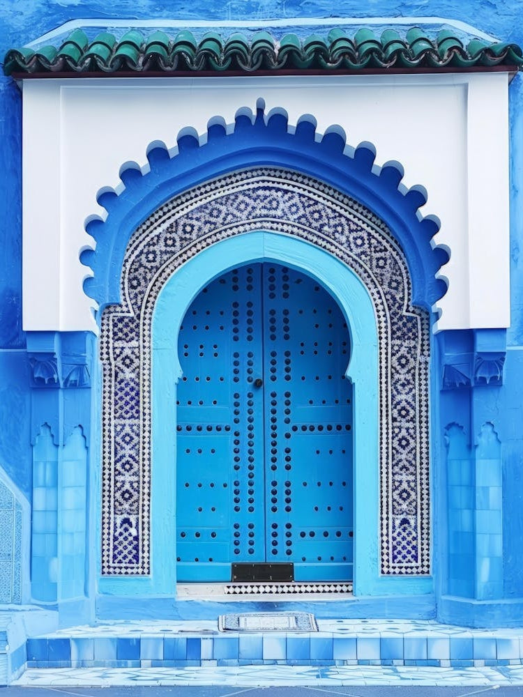 Blue Door In Morocco 1