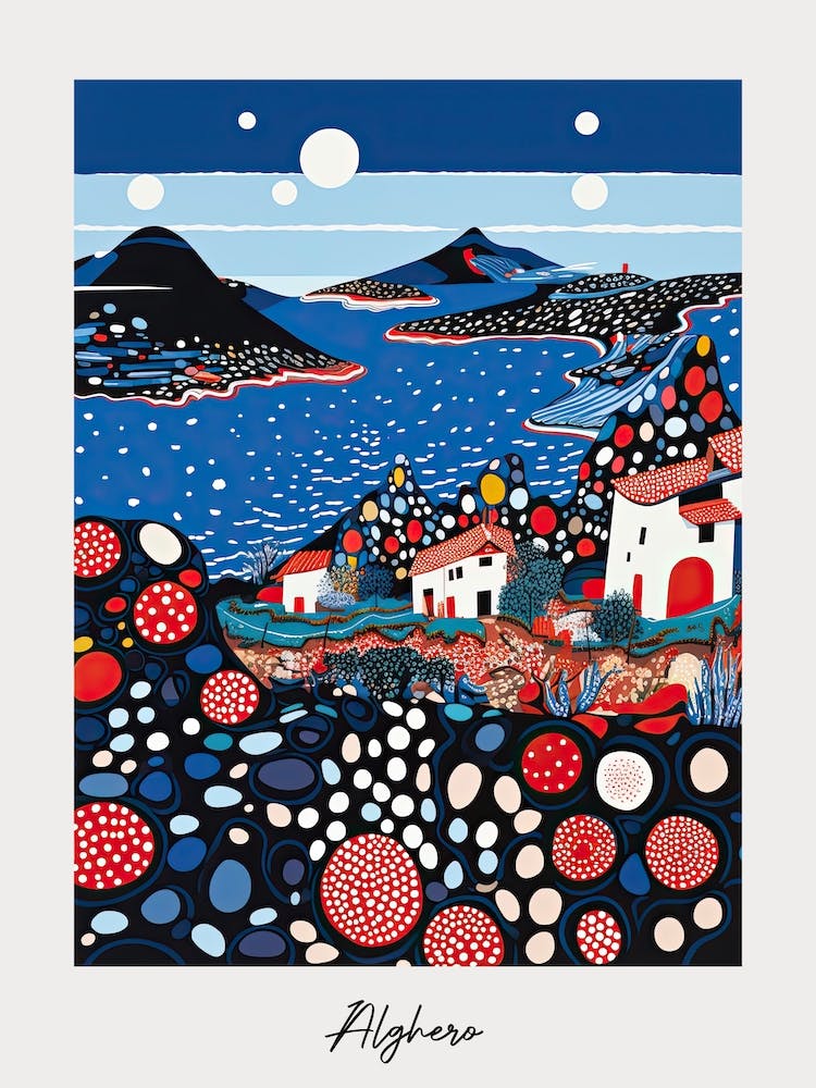 Poster Of Alghero, Italy, Illustration In The Style Of Pop Art 3