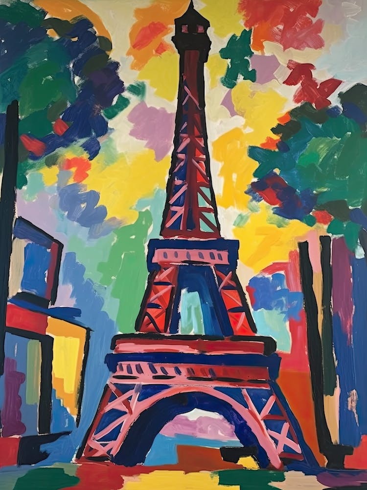Eiffel Tower Paris France Henri Matisse Style 15