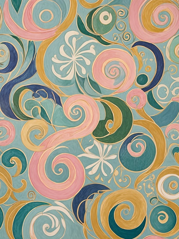 Whimsical Pastel Swirls