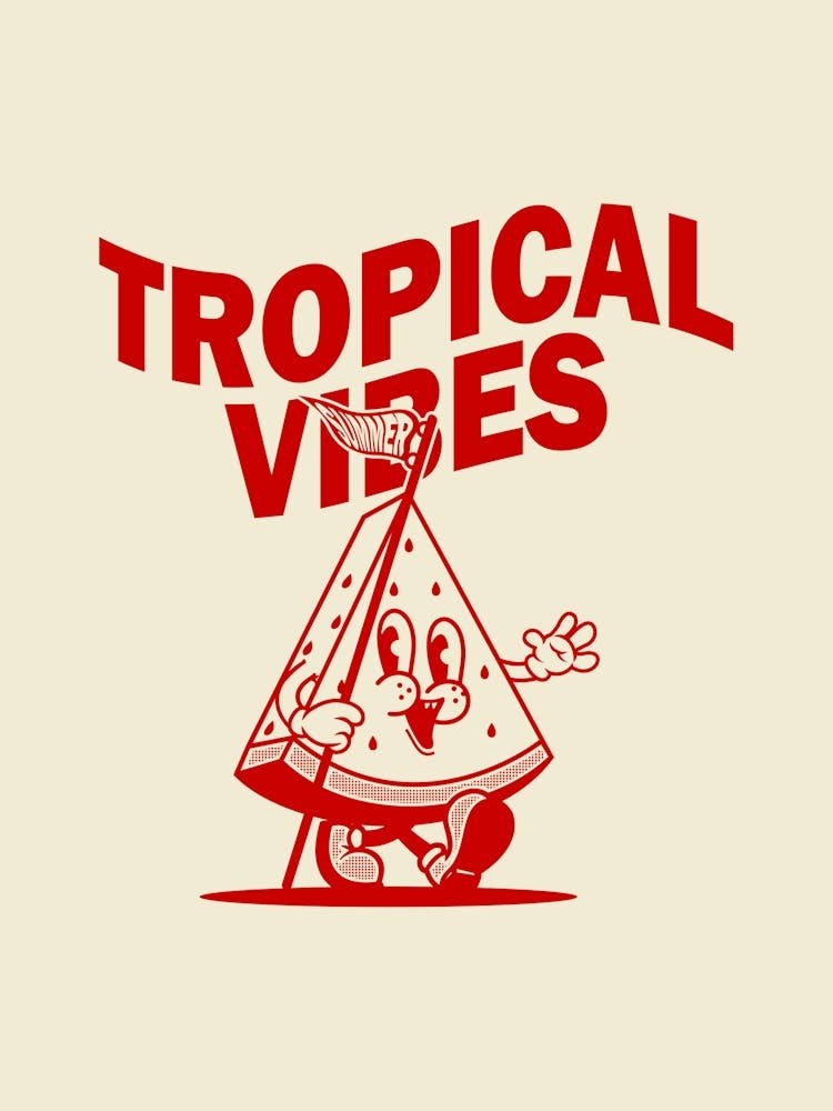 Retro Poster Funky Wall Art Retro Wall Decor Groovy Poster Trendy Wall Art Retro Groovy Print Tropical Vibes Retro