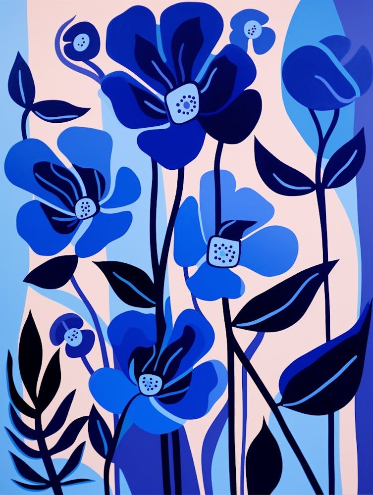 Blue Flower Illustration Freesia 3