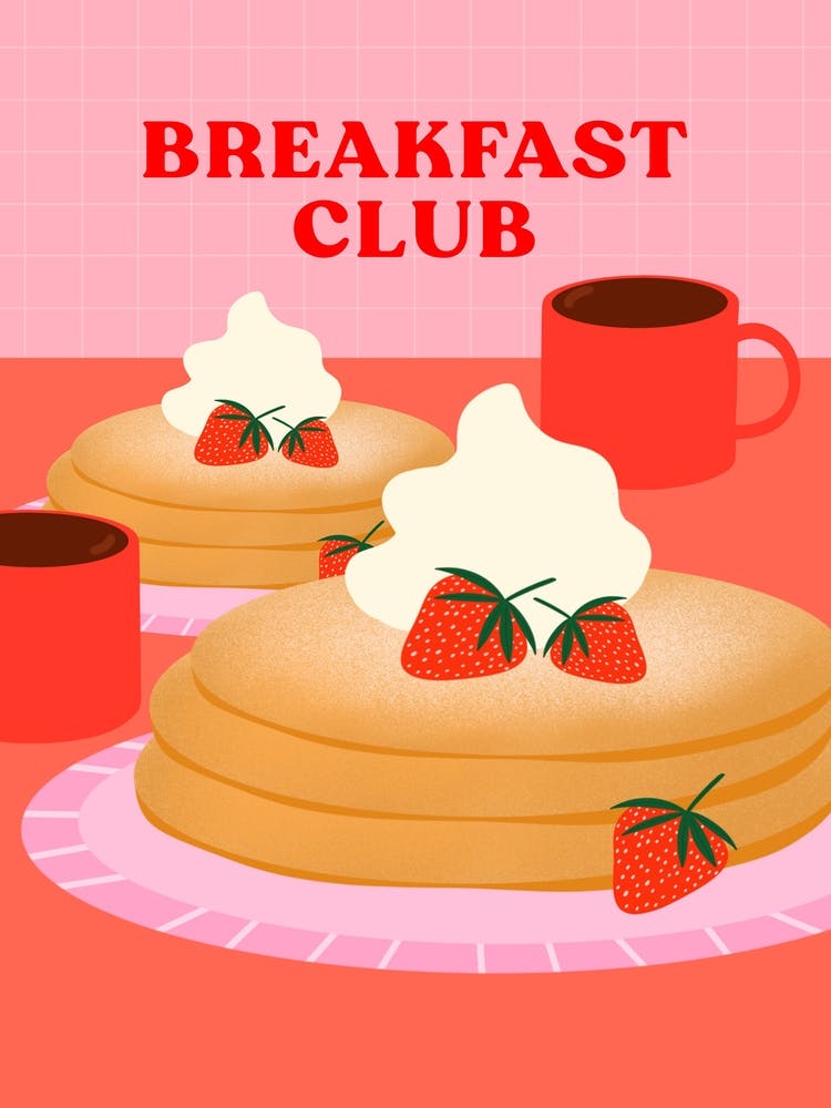 Pink Breakfast Pancakes