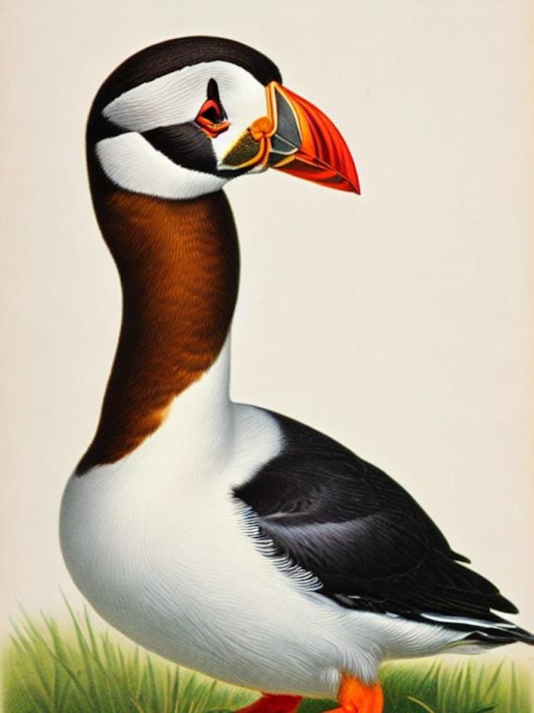 Puffin James Audubon Vintage Style Bird
