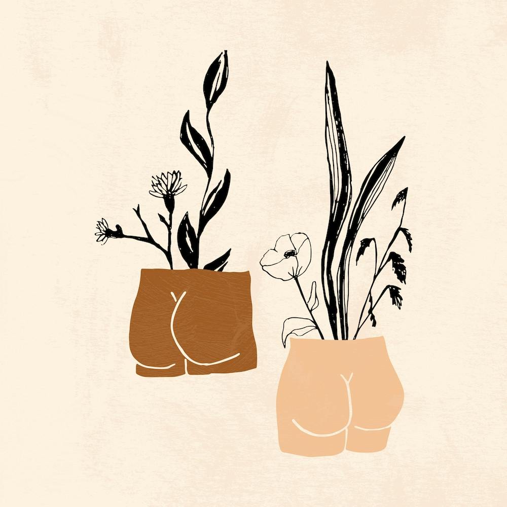 Vases Sculptures Couple Backs  Square