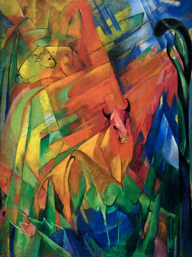 Animals In A Landscape (1914), Franz Marc