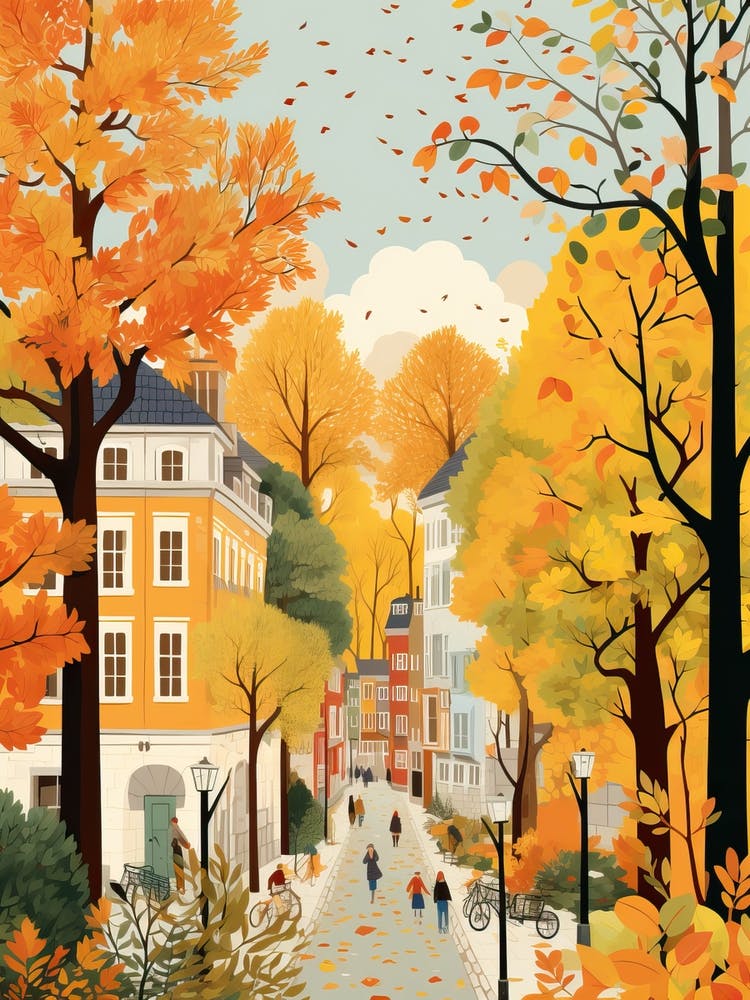 Vienna In Autumn Fall Travel Art 2