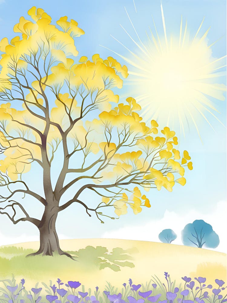 Yellow Tree In The Field