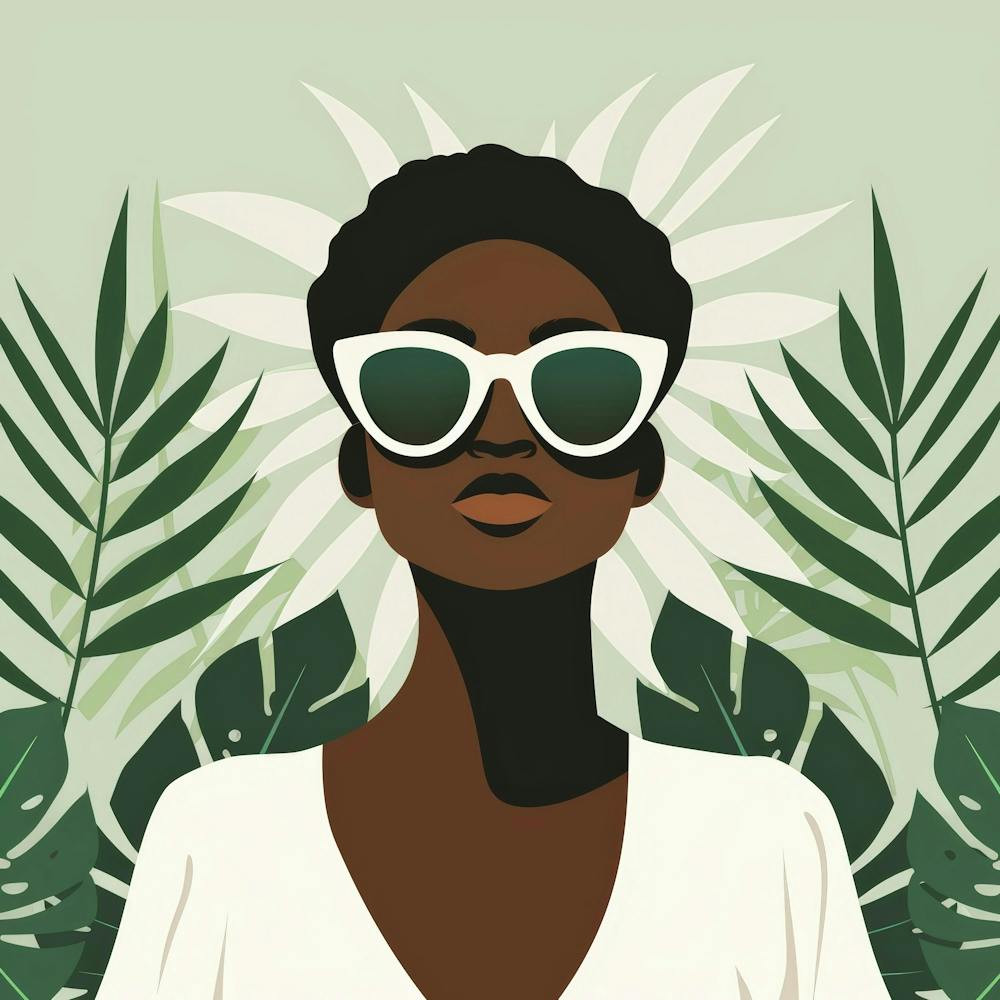 Portrait Of A Woman Wearing Sunglasses