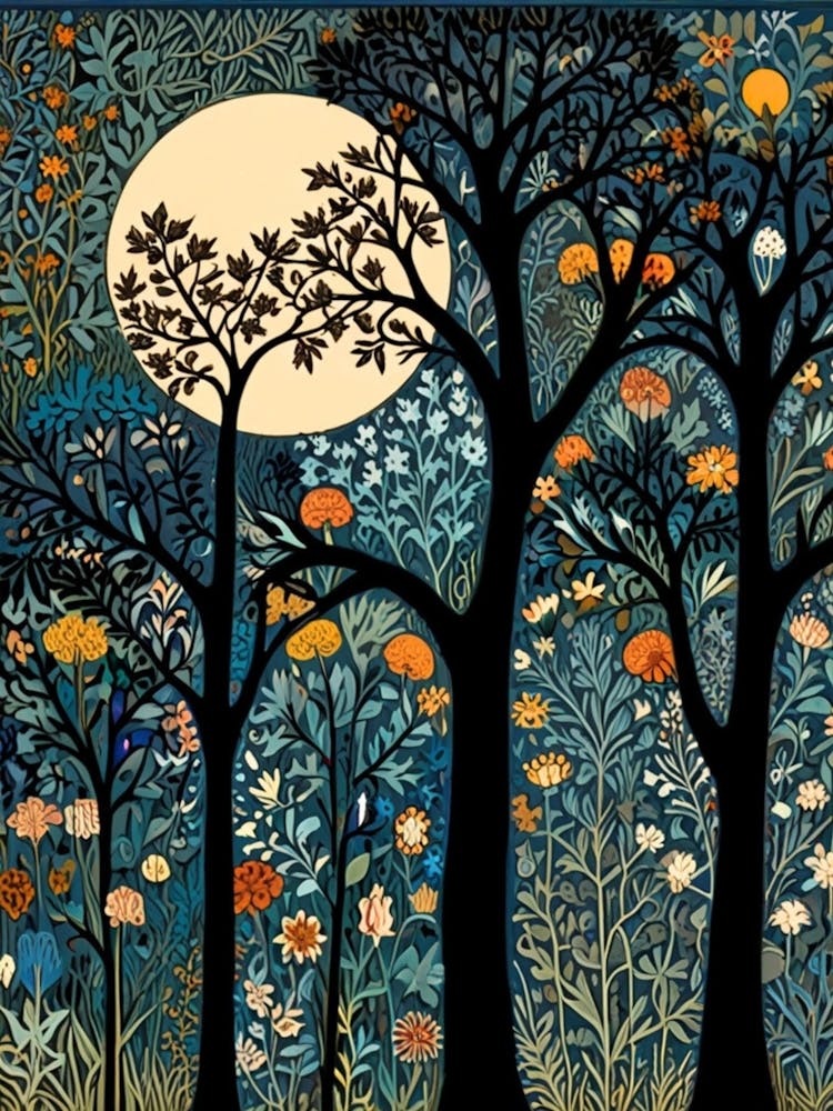 William Morris Moonlight In The Forest 173
