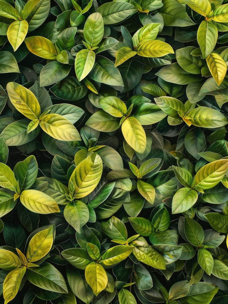 Green Leaves On A Wall