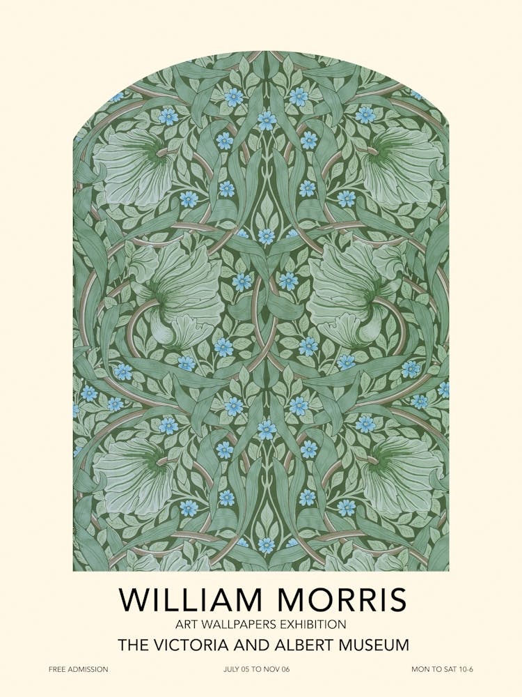 Pimpernel Exhibition Poster, William Morris