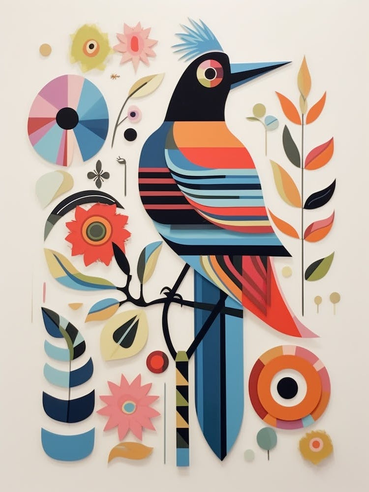 Colourful Scandi Bird Lark 4