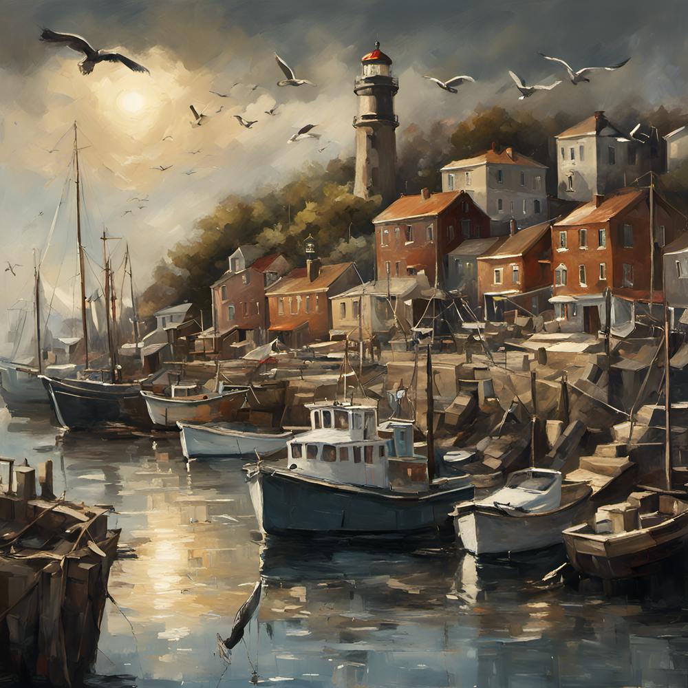 Harbor At Dusk 1