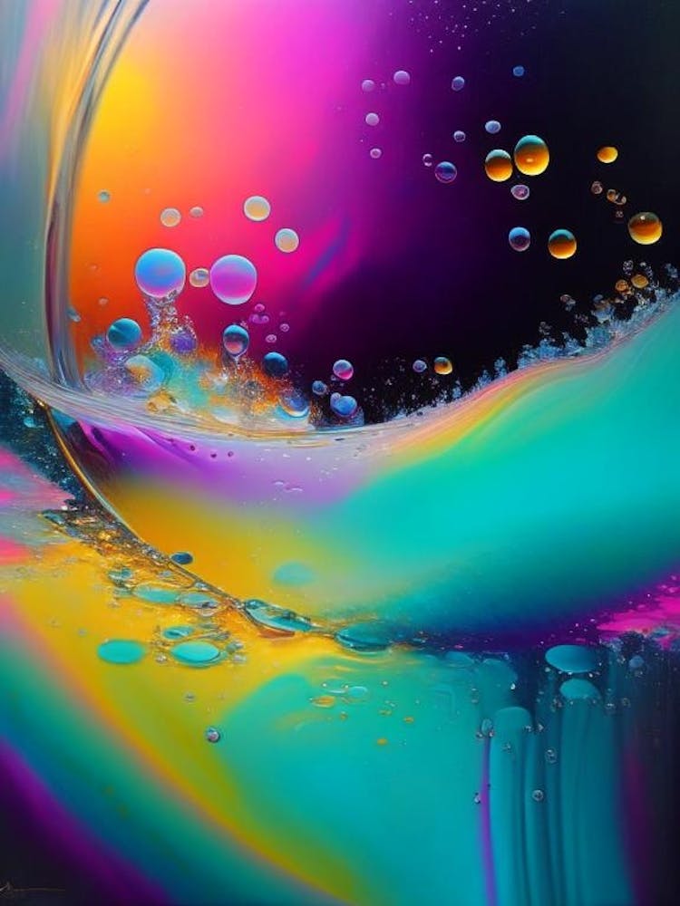 A Bubble Bath Water Waterscape Bright Abstract 2