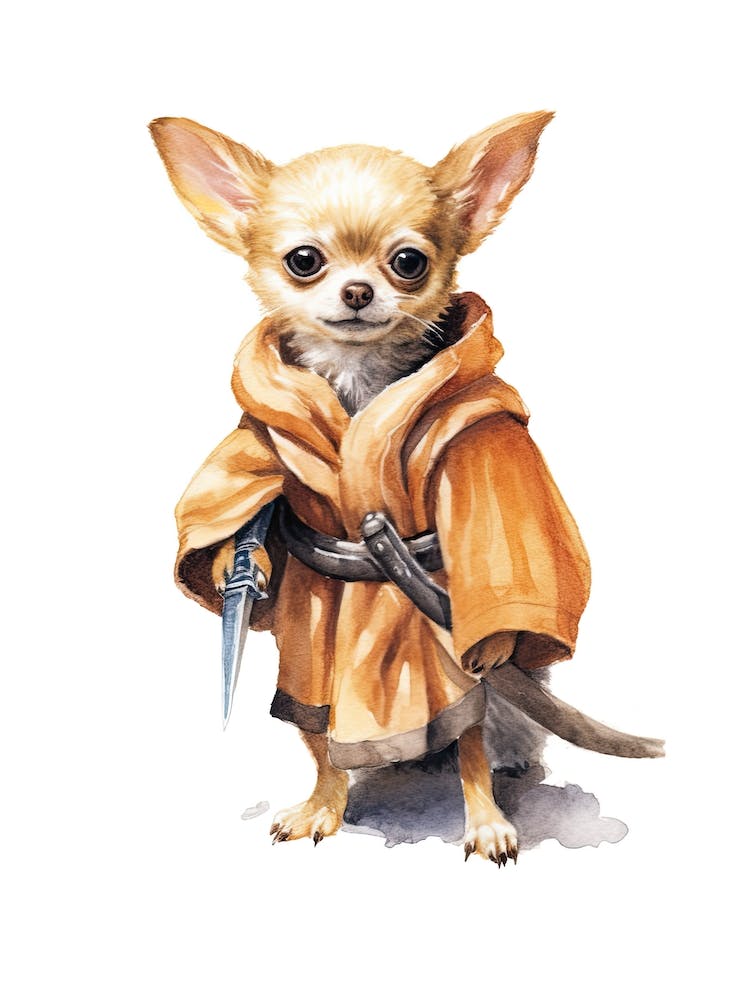 Chihuahua Dog As A Jedi 3
