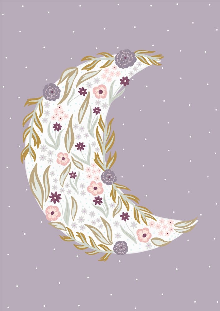 Lilac Botanical Moon