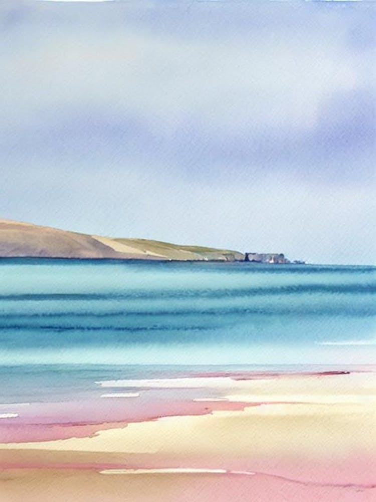 Dornoch Beach 4, Highlands, Scotland Watercolour